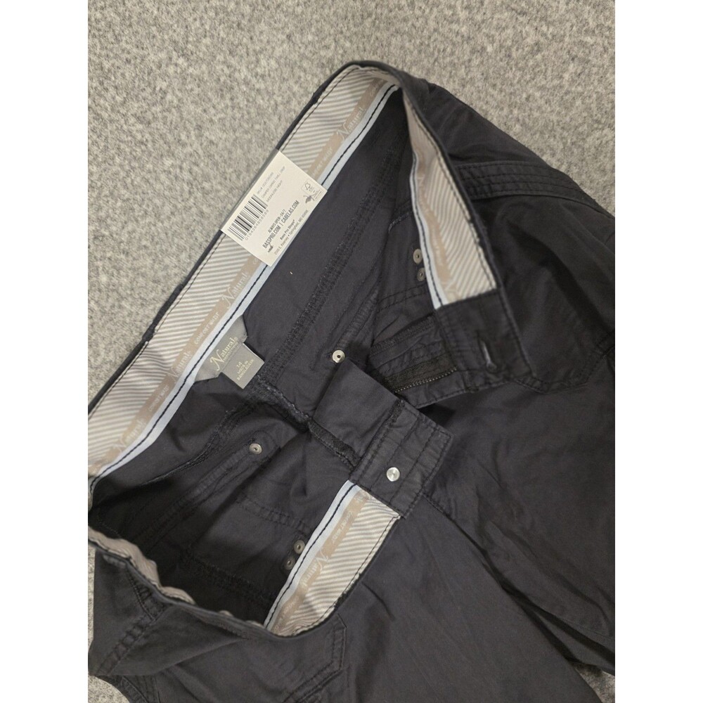 Natural Issues Black Cargo Pants Flat Front Zip Button Comfort Waist Pockets Wo… - Picture 5 of 12